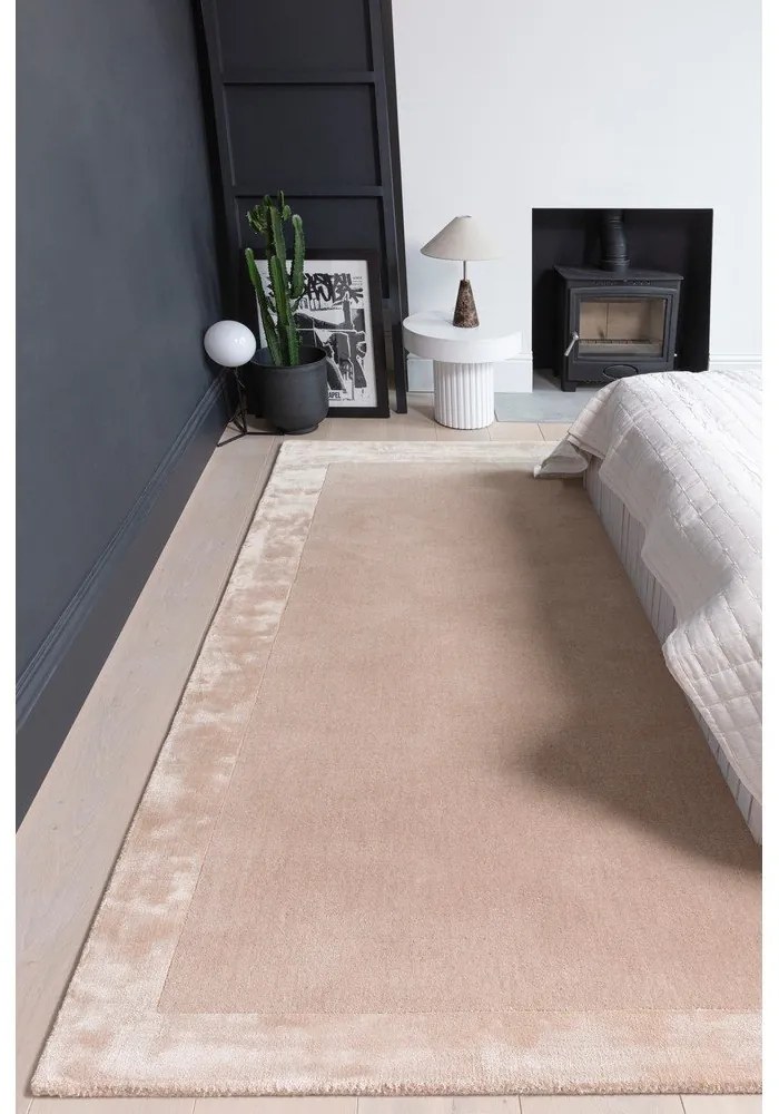 Бежов ръчно изработен килим със смес от вълна 200x290 cm Ascot – Asiatic Carpets