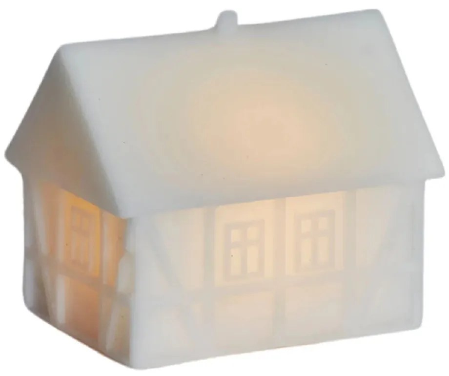 Бяла светлинна декорация на батерии Copenhagen Half-Timbered House – Sirius