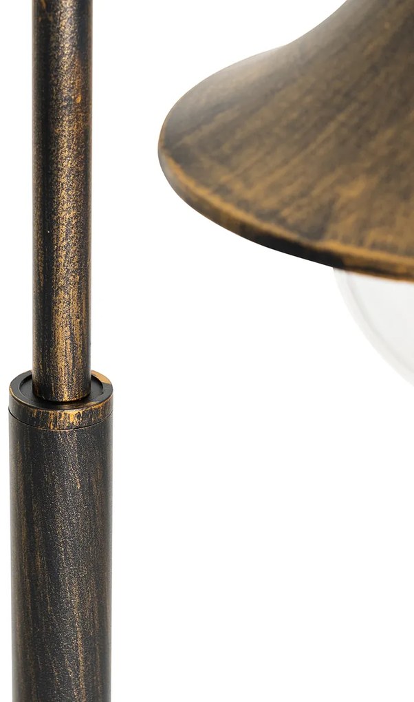 Интелигентен фенер за външен монтаж антично злато 125 см IP44 с Wi-Fi A60 - Daphne