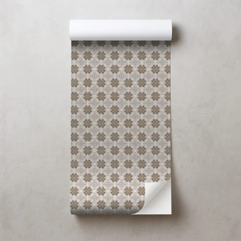 Самозалепващ тапет – Кафяви цветни орнаменти