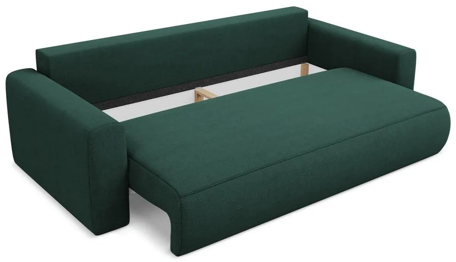 Зелен разтегателен диван с място за съхранение 238 cm Kapua – Makamii