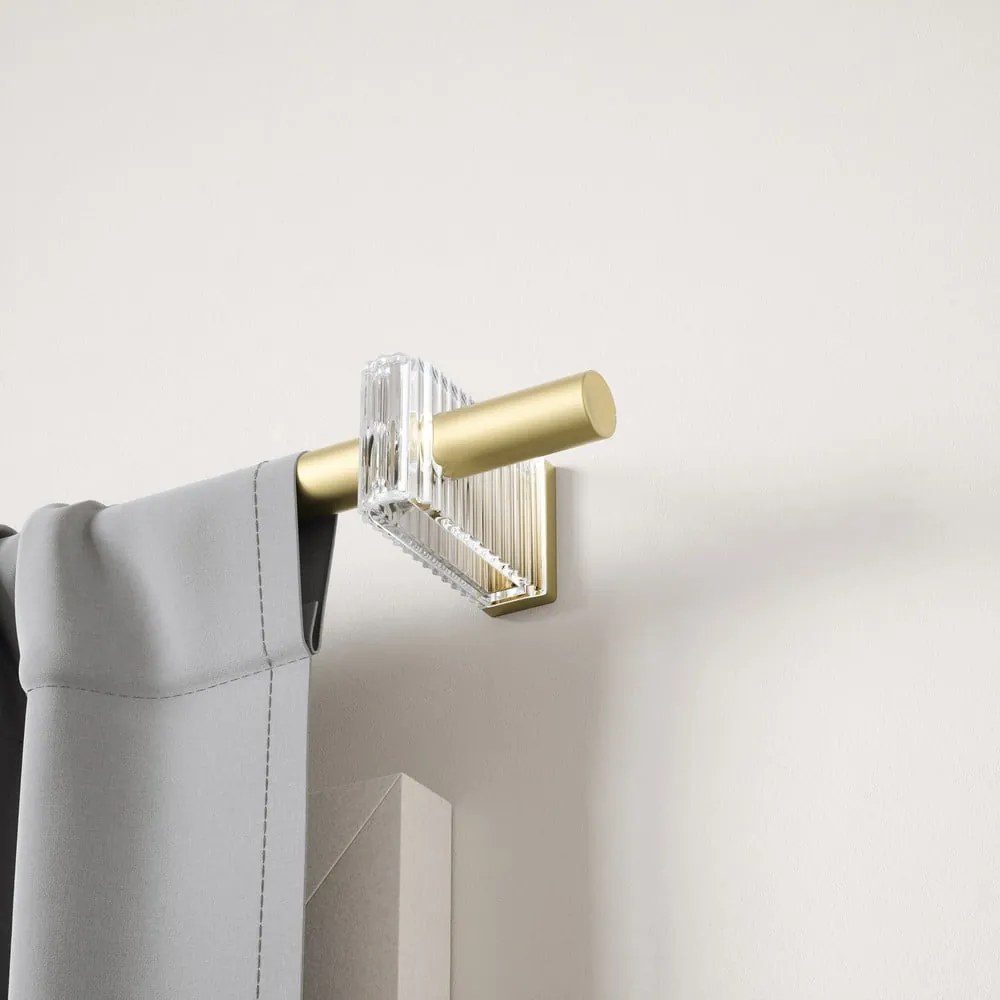 Матово златист стоманен разширяем прът за завеси 107 - 305 cm Flute – Umbra