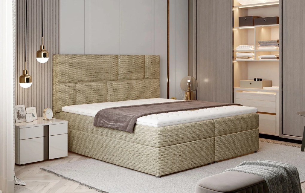 Тапицирано легло Lorenca-140 x 200-Ekrou