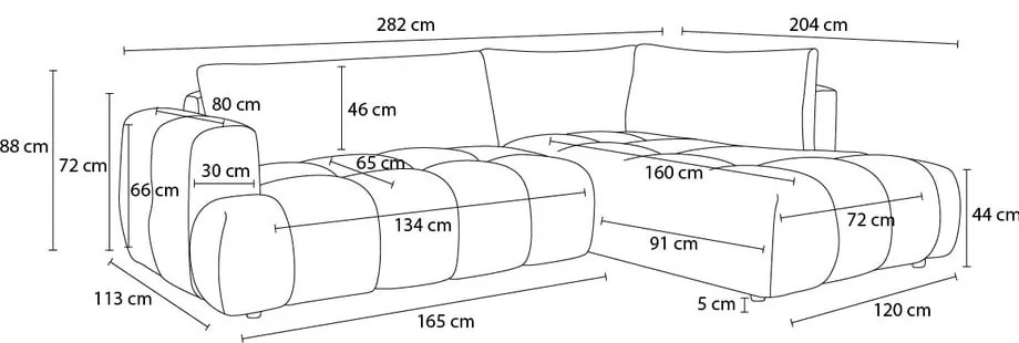 Бежов сгъваем/с място за съхранение ъглов диван (ляв ъгъл/L форма) Fuji – Bobochic Paris