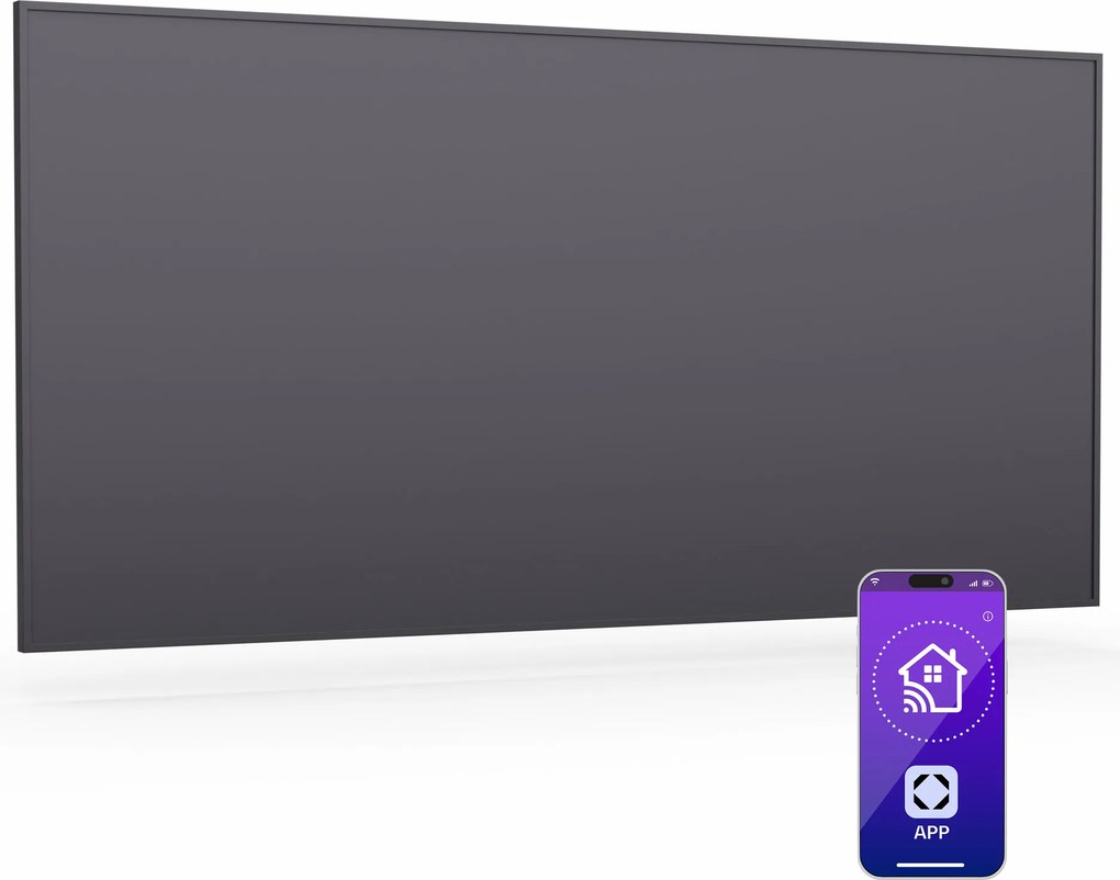 Klarstein Wonderwall Smart Инфрачервен отоплител, 60x120см, Апликация, 720 W, Седмичен таймер, IP24