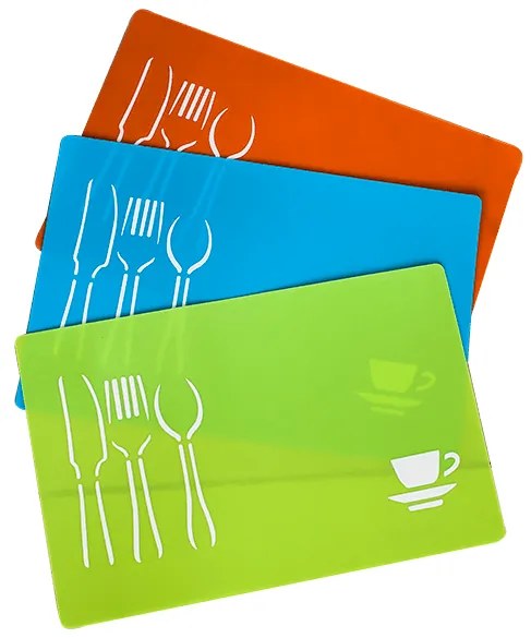 Подложка за сервиране 43x28см PVC синя CN-(7791-3) - Horecano