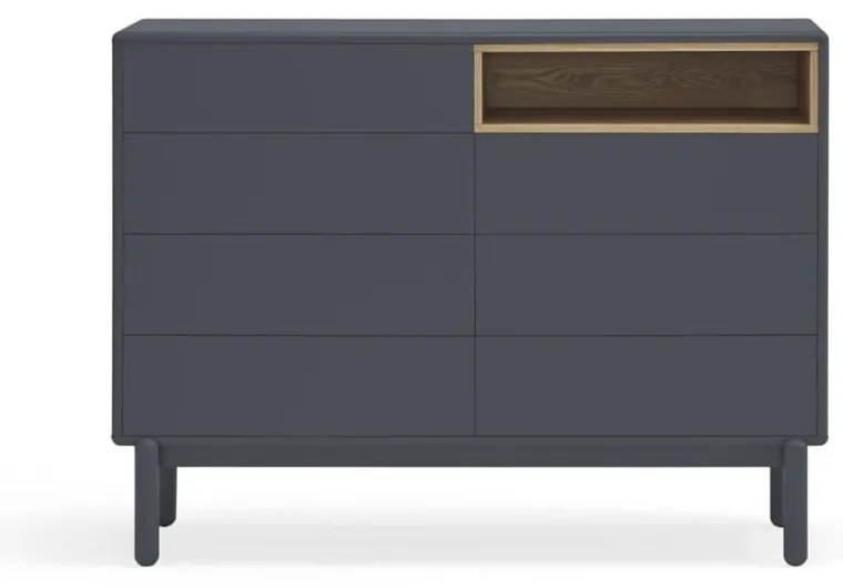 Тъмно сив нисък скрин 120x90 cm Corvo - Teulat