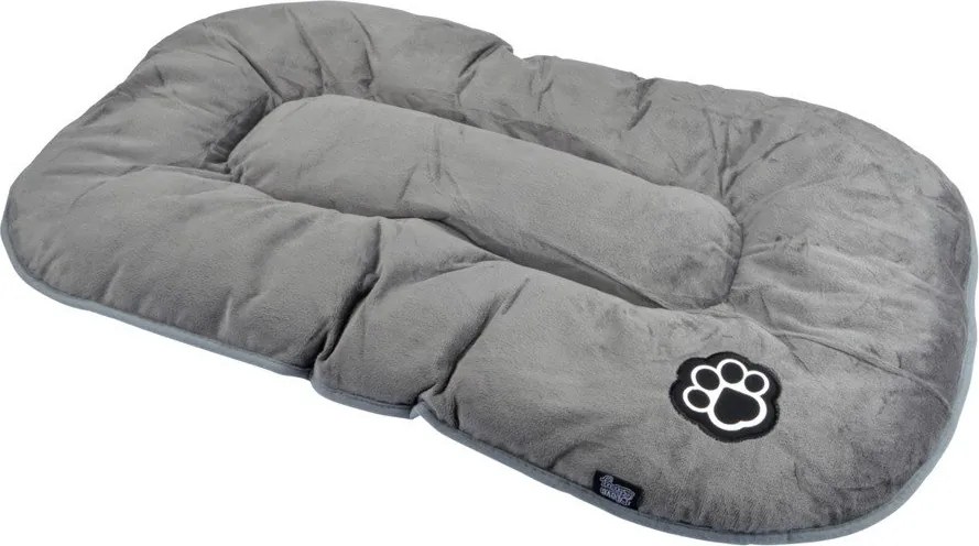 Сиво велурено легло за домашни любимци за куче 87x55 cm Flakes – Love Story