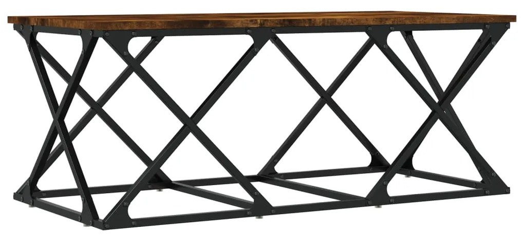 835361 vidaXL Кафе маса, опушен дъб, 100x49x40 см, инженерно дърво