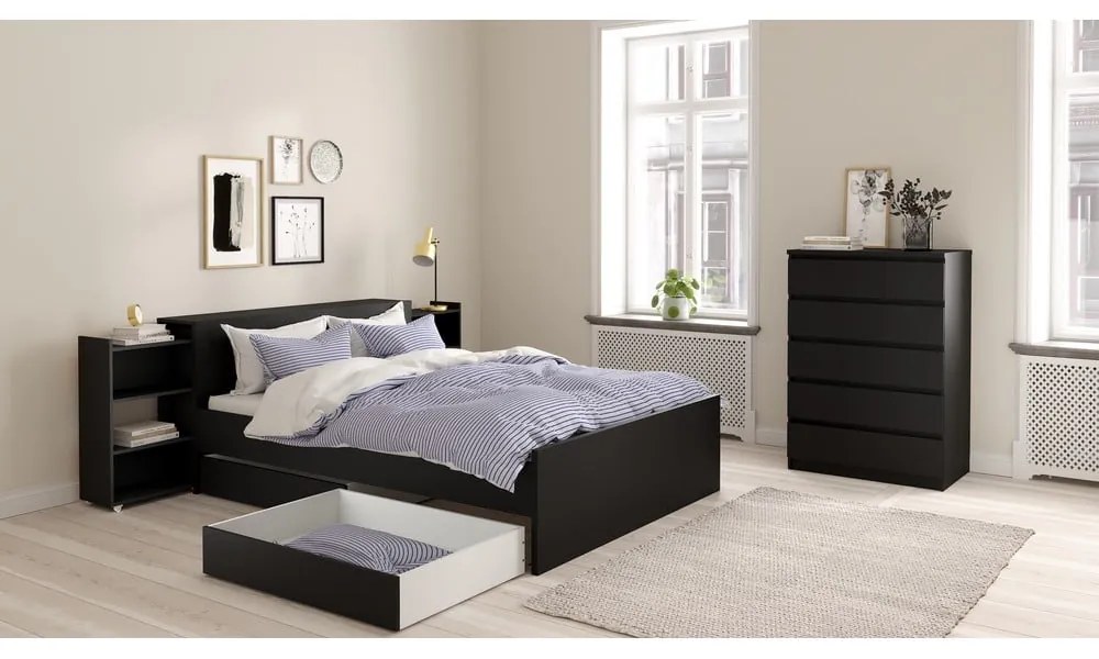 Черна табла за легло 165x80 cm Naia – Tvilum