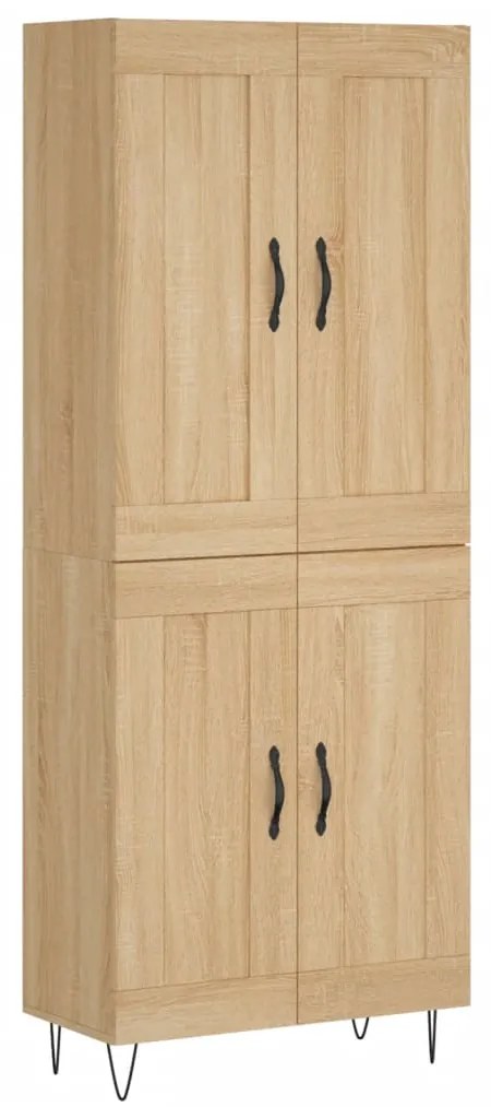 3199716 vidaXL Висок шкаф, дъб сонома, 69,5x34x180 см, инженерно дърво