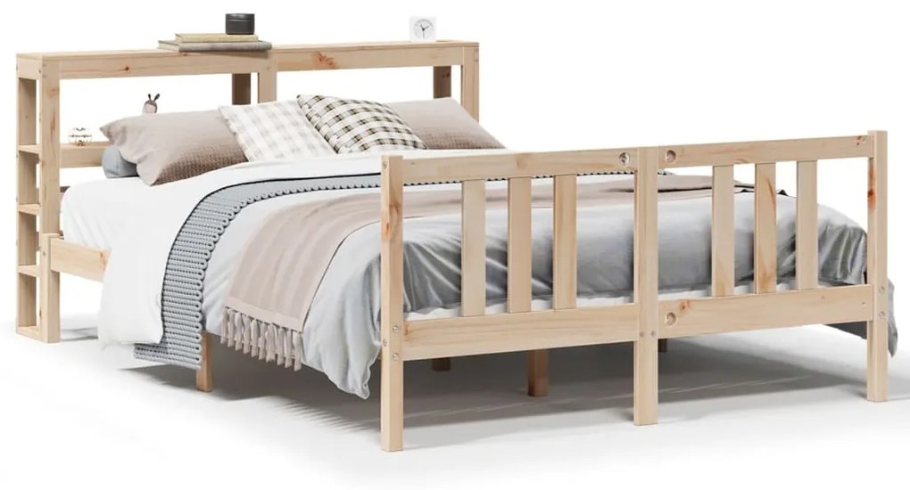 3305967 vidaXL Рамка за легло с табла, 120х200 см, бор масив