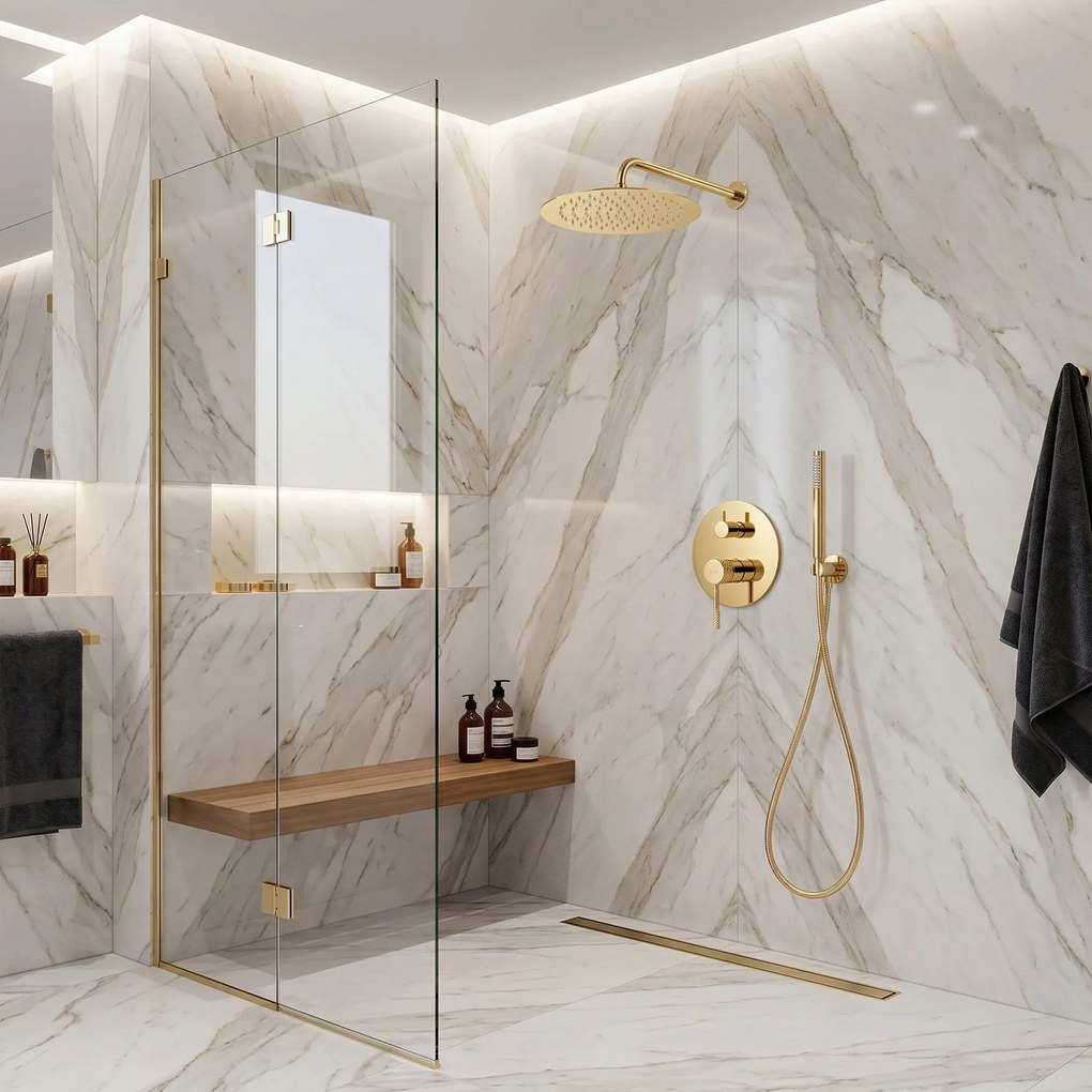 Душ система за вграждане Rea Venti Gold + BOX