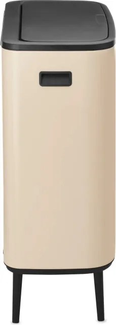 Кош за боклук Brabantia Bo Touch Hi 1010457, 60 л, Странични отвори за пренасяне, Регулируеми крака, Бежов