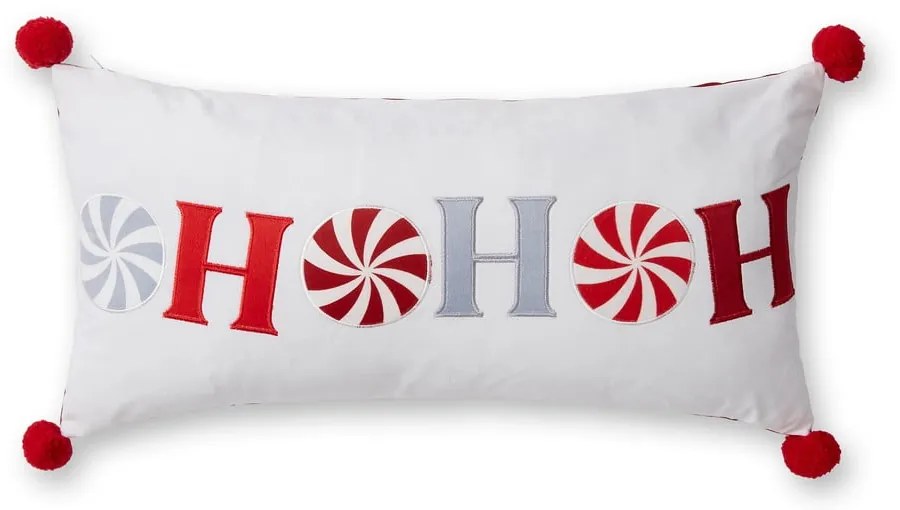 Кадифена декоративна възглавница с коледен мотив 60x30 cm Ho Ho Ho – Catherine Lansfield