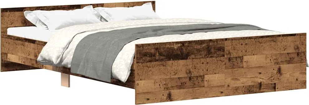 3328732 vidaXL Рамка за легло без матрак старо дърво 120x200см инженерно дърво