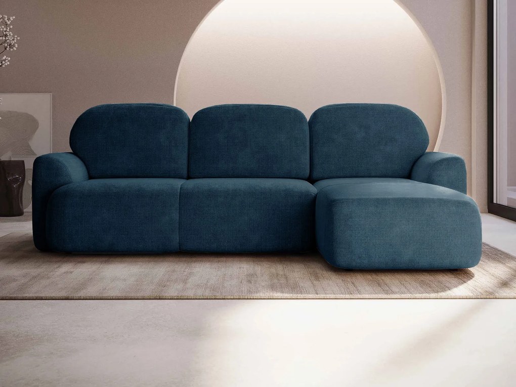 Ъглов диван Nabu-Синьо-Десен