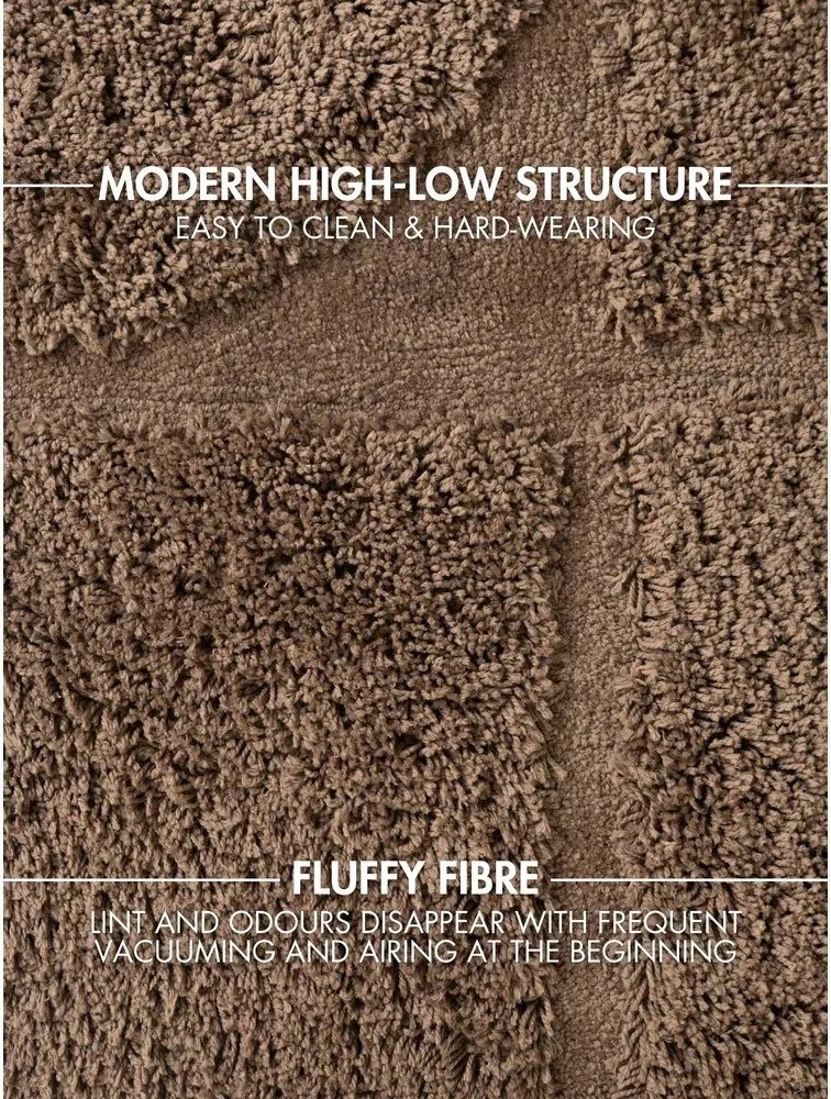 Кафяв ръчно изработен килим 80x150 cm Lambeth Jasper – Ted Baker