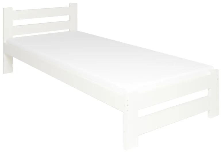 Легло от масив HEUREKA + Матрак-сандвич MORAVIA + решетка  БЕЗПЛАТНО, 90x200, Бял