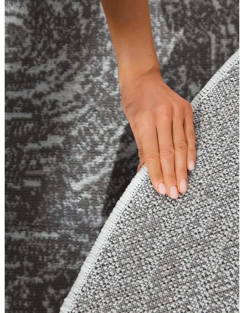 Сиво-кремав кръгъл килим ø 120 cm Gloria Cavallo – Hanse Home