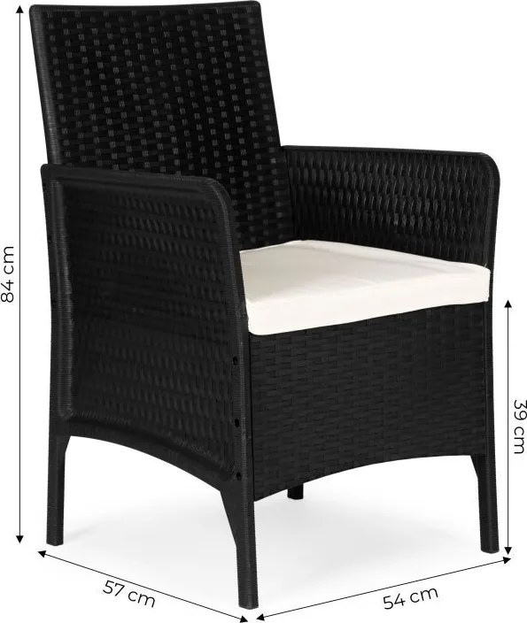 Комплект от 2 градински стола с възглавница - ратанови столове за балкон и тераса