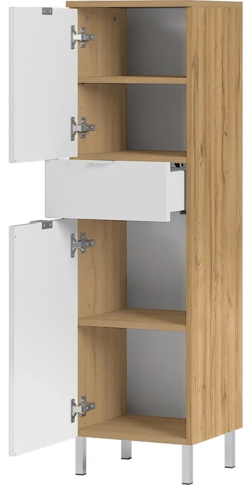 Бял висок шкаф за баня 34x120 cm Mauresa - Germania