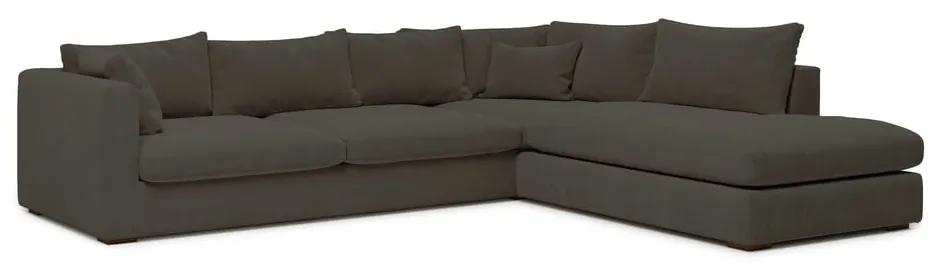 Тъмносив ъглов диван (десен ъгъл) Comfy - Scandic