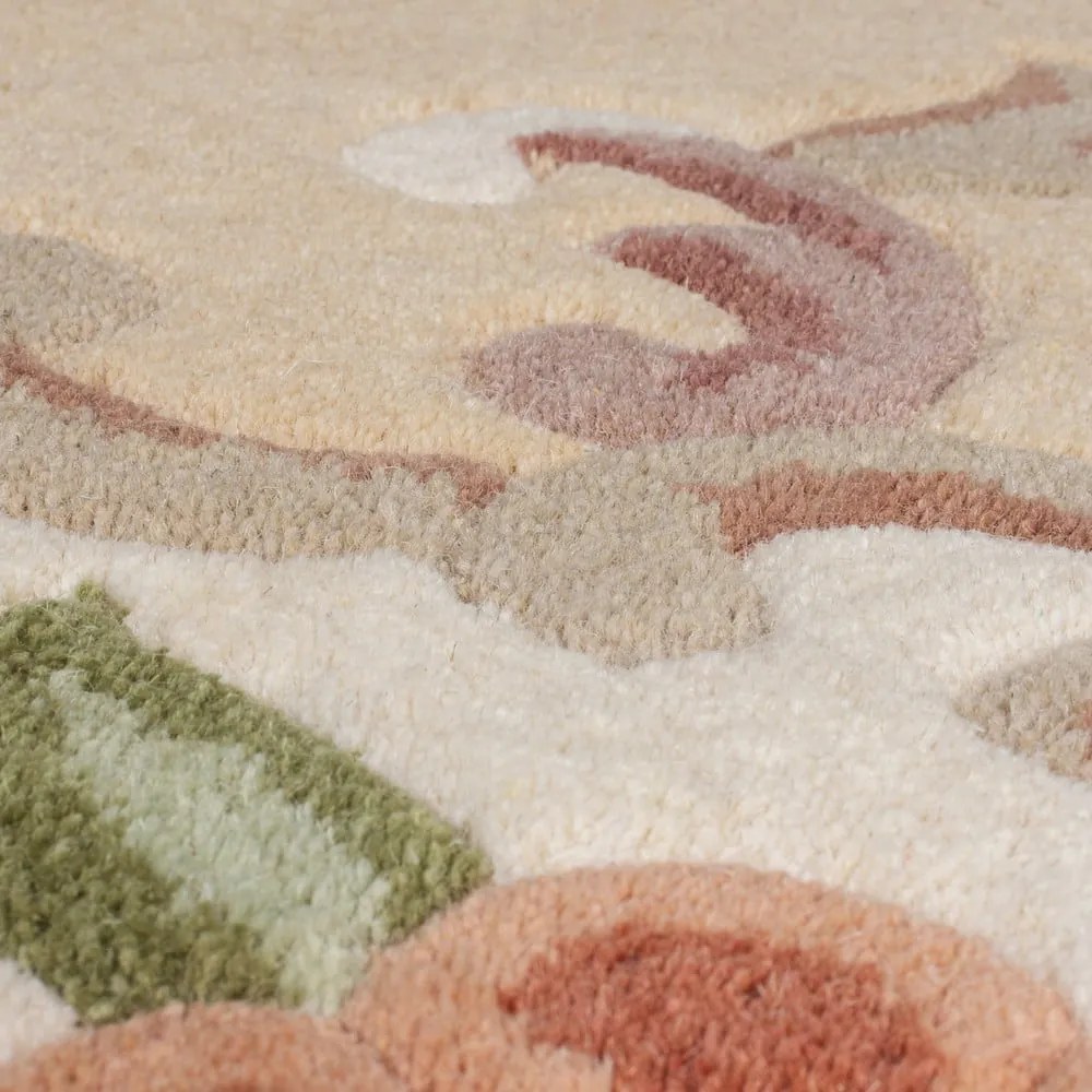 Бежов вълнен килим , ⌀ 120 cm Aubusson - Flair Rugs