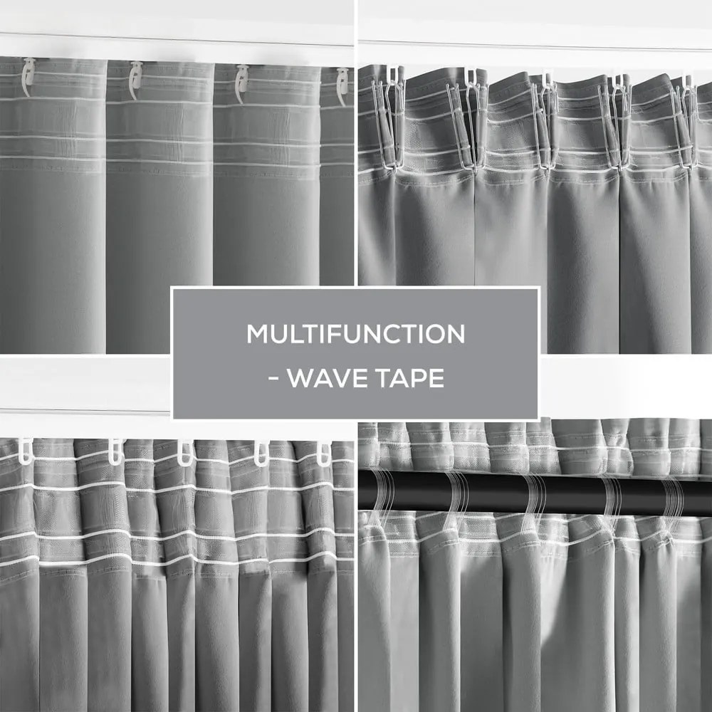 Сиво термо/dimout перде 140x245 cm Kierra – Restilo