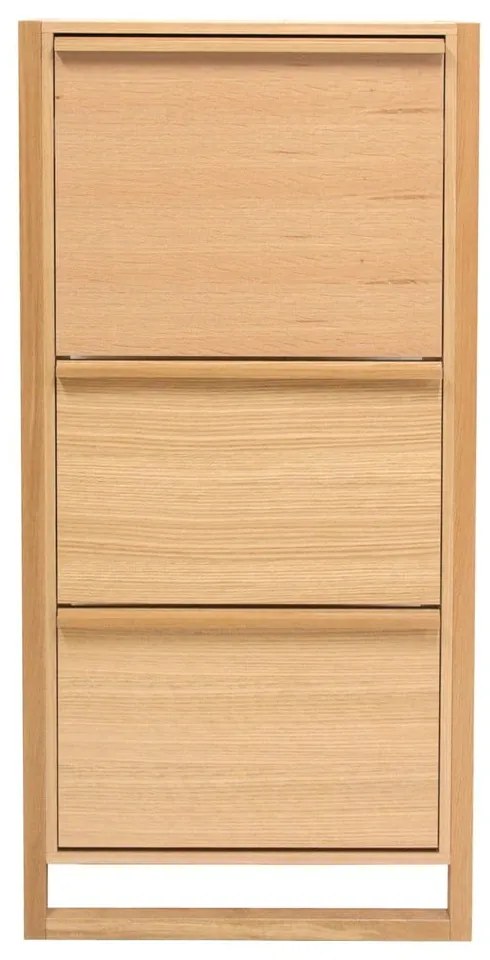 Накланяща се стойка за обувки от декор от дъб естествена NewEst – Woodman