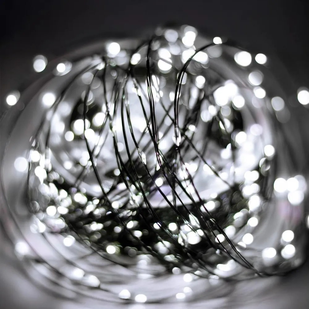 LED външен гирлянд 1500xLED/230V 8 режими 153 m IP44 студено бяло + дистанционно управление