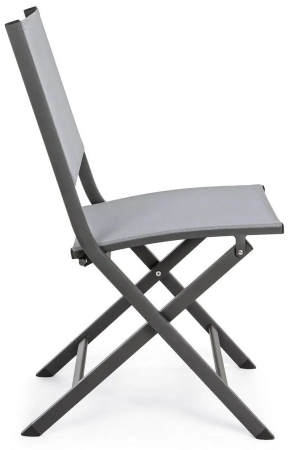 Сив градински стол метален Elin – Bizzotto