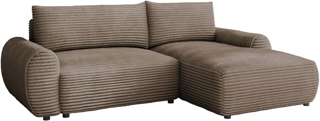 Ъглов диван Bello-Кафяво-Десен