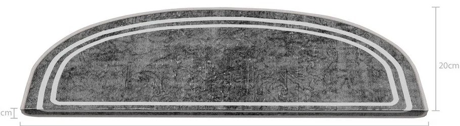 Сиви стъпала за стълби в комплект от 16 брояя 20x65 cm Plain - Vitaus