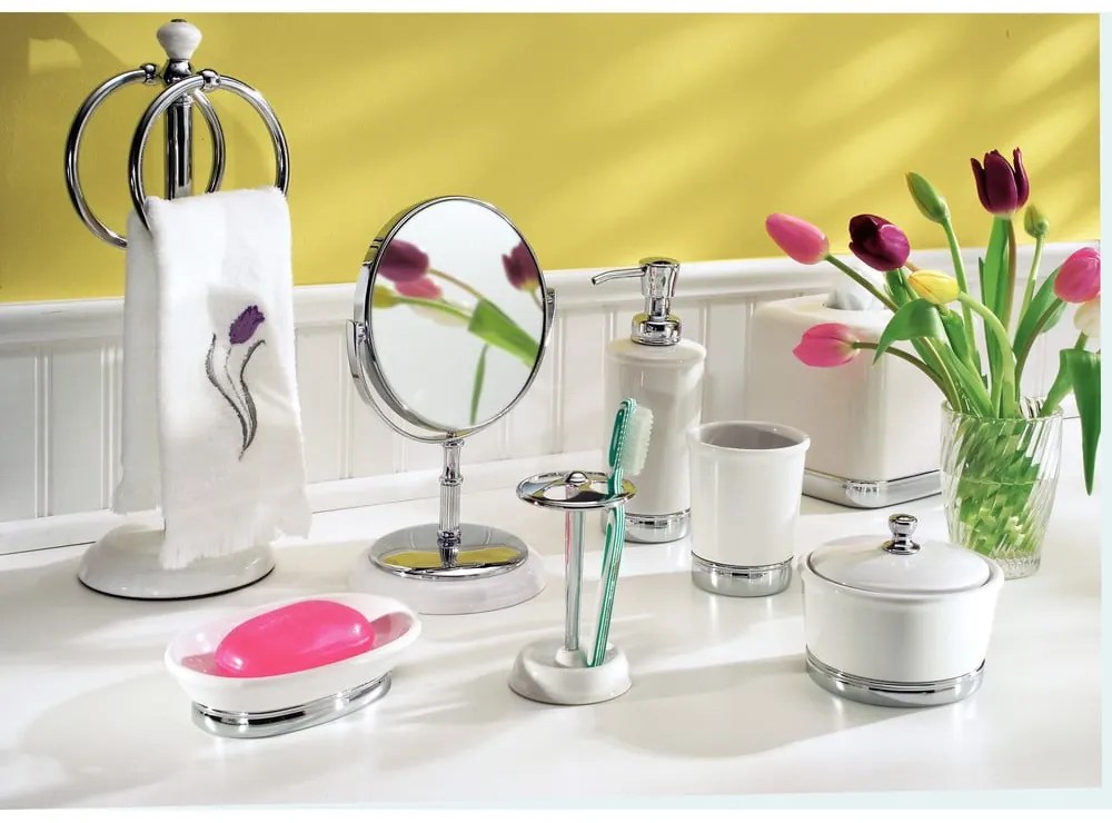 Бяла чаша за четки за зъби York - iDesign