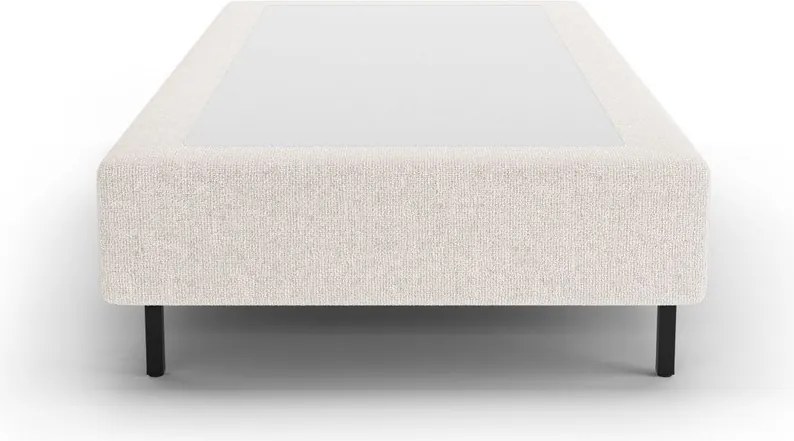 Кремаво единично легло 90x200 cm тапицирано без табла Whale – Micadoni