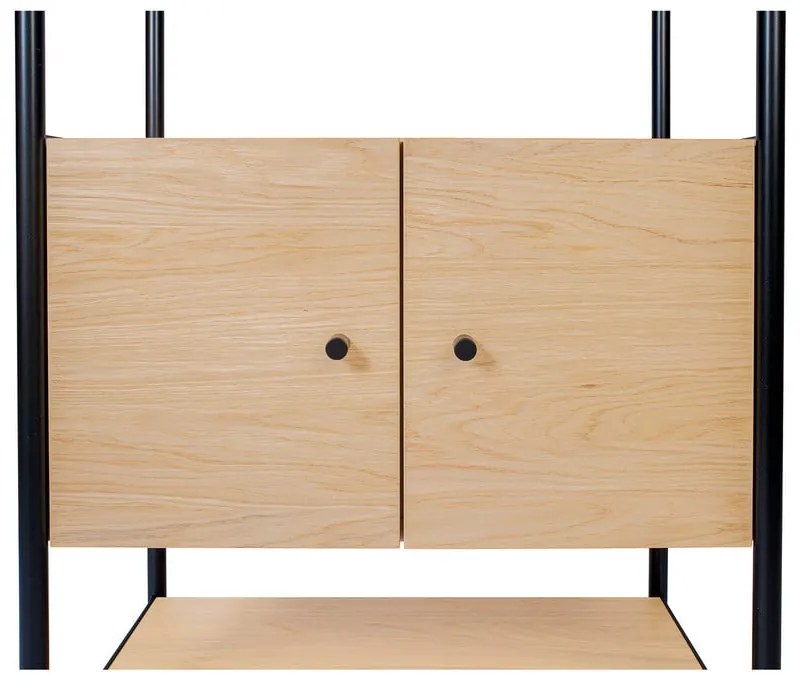 Черна етажерка в дъб 90x180 cm Jungend - Woodman