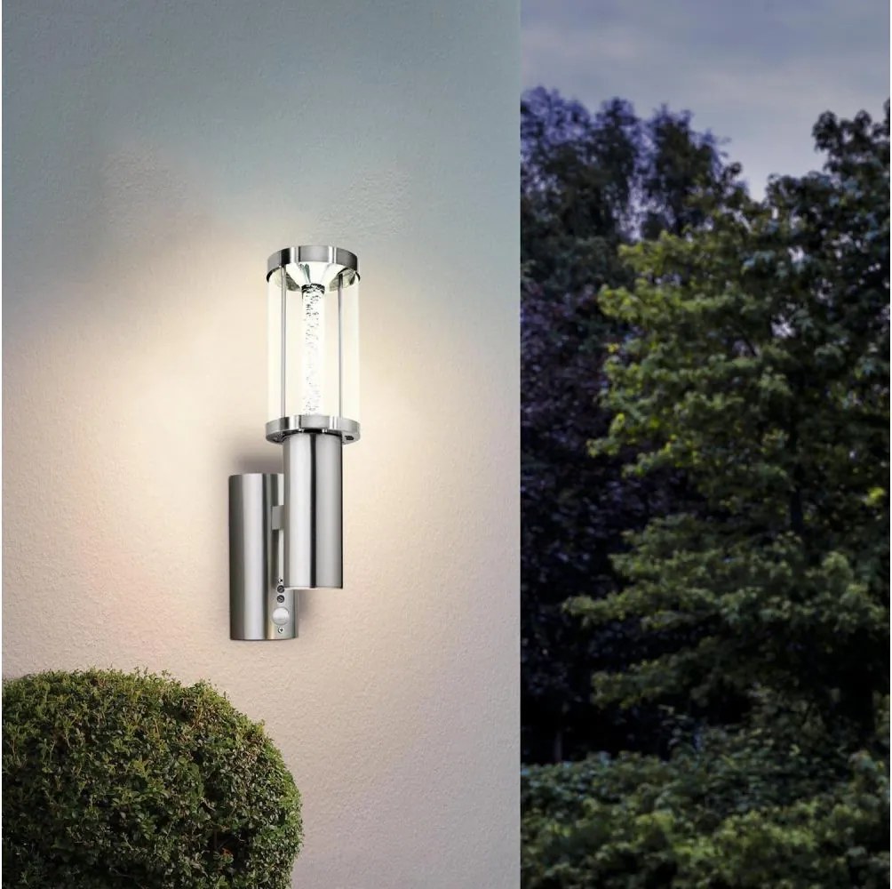 Eglo 94128 - LED външно осветление със сензор TRONO STICK 1xGU10/3W + LED/3,7W IP44
