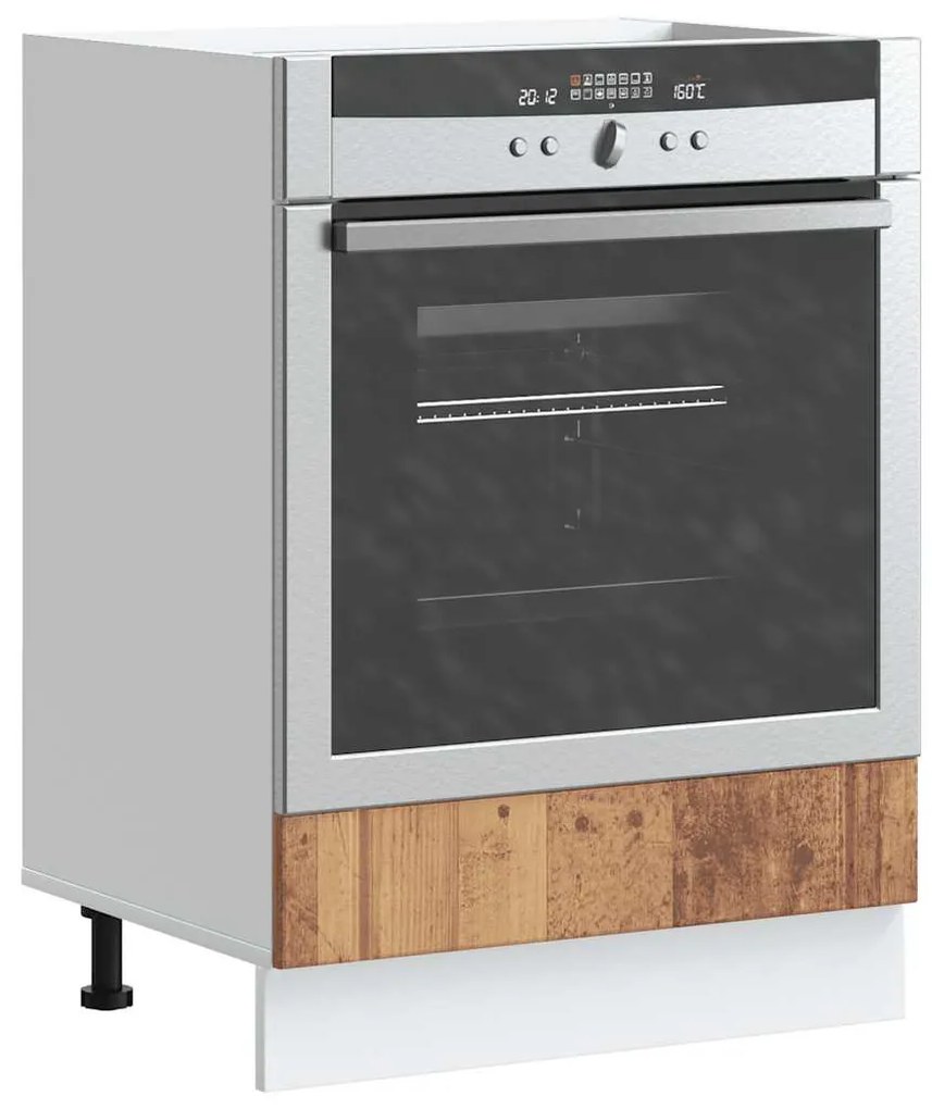 853765 vidaXL Шкаф за фурна, Lucca, старо дърво, инженерно дърво