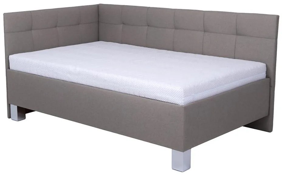 Тапицирано легло с матрак и пространство за съхранение MARIA PETITE 120x200 см таупе