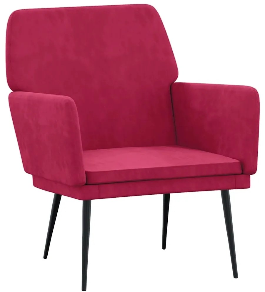 351376 vidaXL Кресло, виненочервено, 62x79x79 см, кадифе