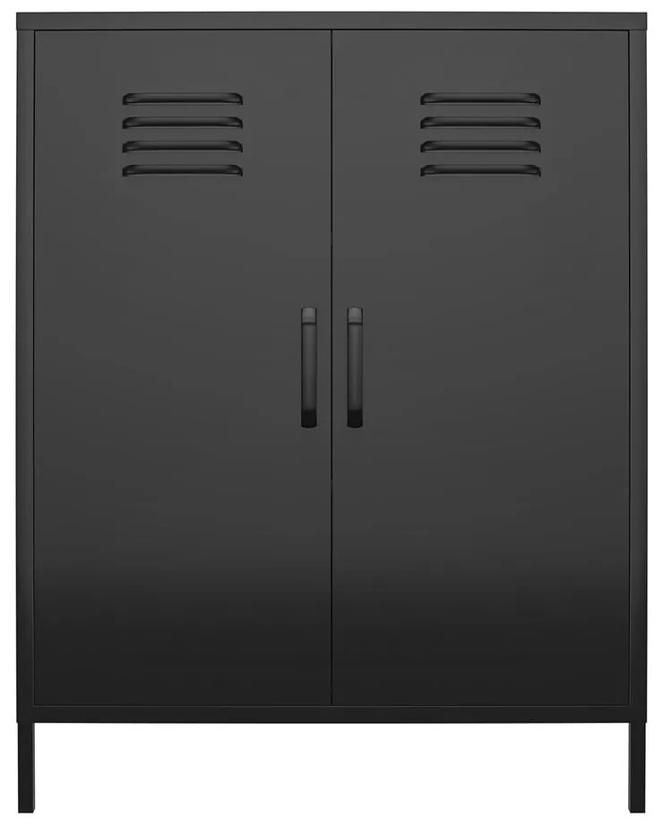 Черно метално шкафче 40x102x80 cm Mission District – Støraa