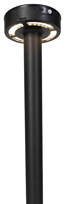 Дизайнерски шип спот черен с LED и димер IP55 соларен - Fiorina