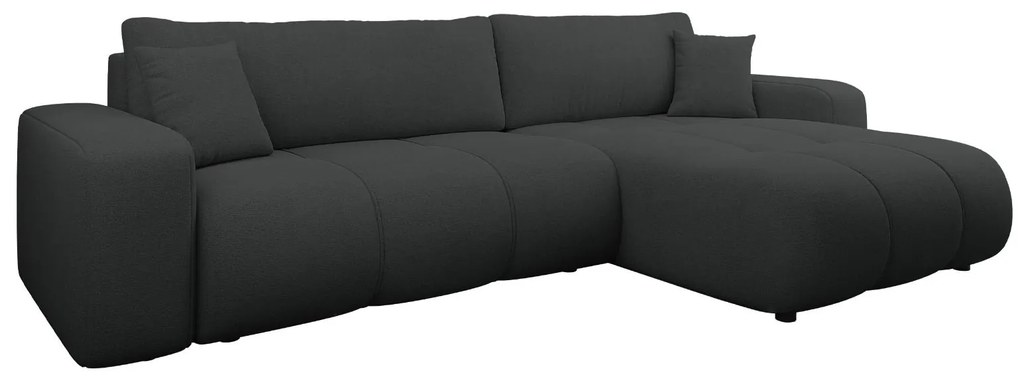 Ъглов диван Furyn L Maxi-Черен