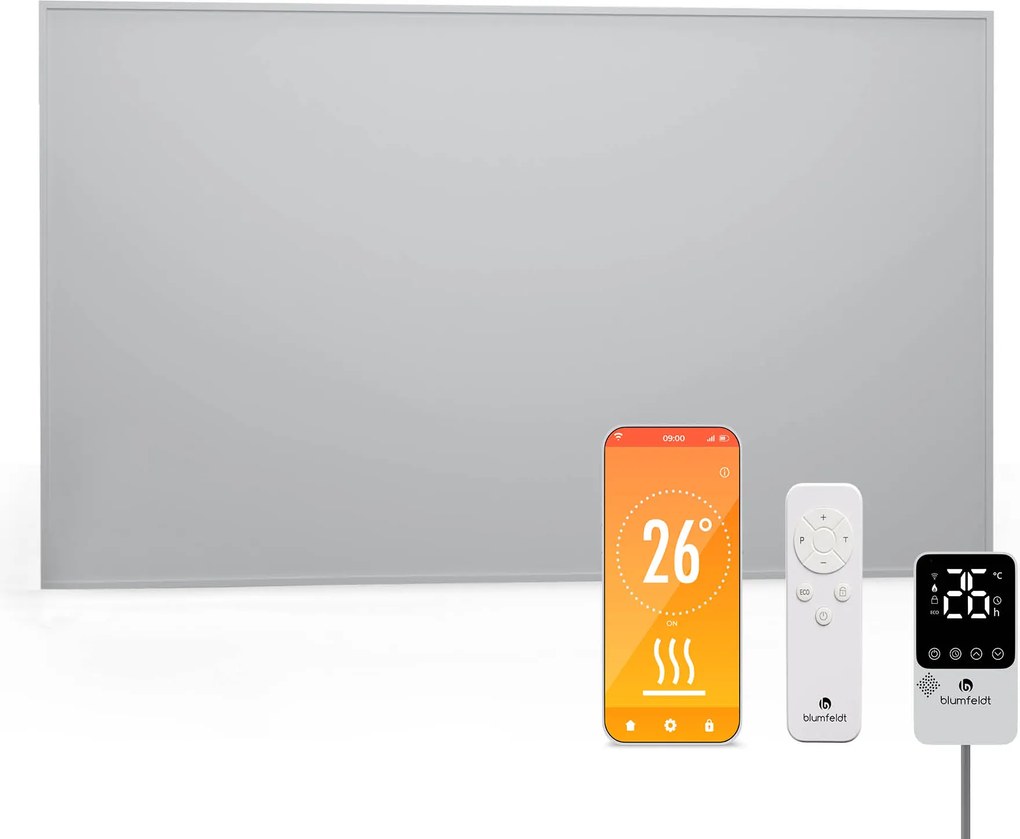 Blumfeldt RadiantSmart IR Heater, Инфрачервен нагревател, Външен термостат, 600 W, Енергийна ефективност