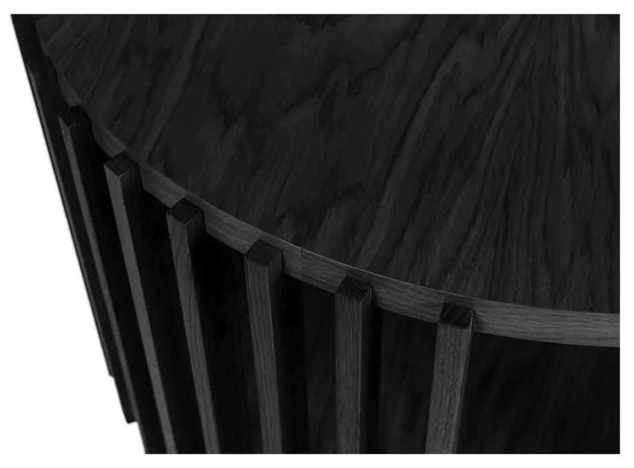 Масичка за кафе от черен дъб , ø 83 cm Drum - Woodman