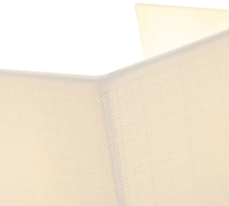 Модерна стенна лампа от юта, бяла, с текстилен абажур - Vete