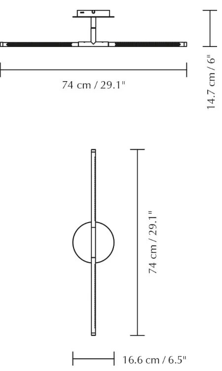 Черна метална LED затъмняваща се стенна лампа Omni Wall – UMAGE