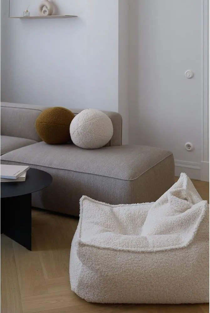 Кремав детски пуф от букле Chair – Wigiwama