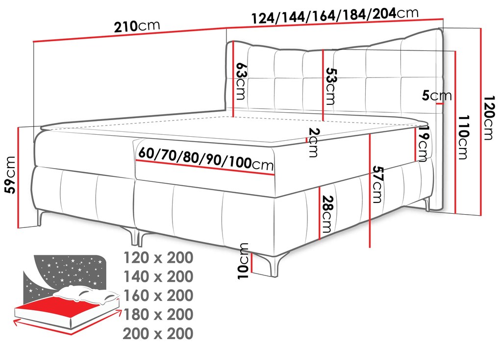 Тапицирано легло Nova-Beraman-120 x 200